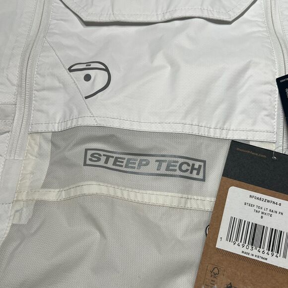 THE NORTH FACE STEEP TECH LIGHT RAIN JACKET WHITE - Picture 6 of 10